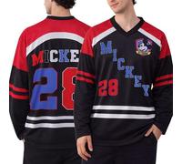 Marvel Men's Long Sleeve Mesh Hockey Jersey - Spider-Man, Punisher, and Mickey Graphic Hockey Jerseys for Men (Sizes: S-XL), Mickey 28, XL
