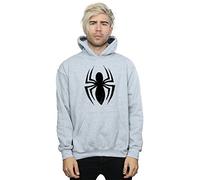 Marvel Men's Spider-Man Ultimate Spider Logo Hoodie Sport Grey Medium