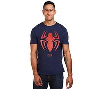 Marvel Men's Spiderman Logo T Shirt, Navy, M UK