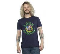 Marvel Men's St Patrick´s Day Captain America Luck T-Shirt in Navy | Size: 5XL Marvel Navy 5XL