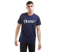 Marvel Men's Stark Logo T-Shirt, Navy Blue, X-Large