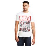 Official Marvel Mens Heroes Comics T-shirt White S-2XL