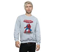 (L, Sports Grey) Marvel Mens The Amazing Spider-Man Sweatshirt