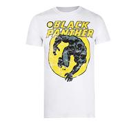 Marvel Men's The Black Panther T Shirt, White, S UK