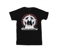 (S, Black) Marvel Mens The Falcon And The Winter Soldier Star Silhouettes T-Shirt