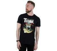 Marvel Men's The Mighty Thor Poster T-Shirt in Black | Size: XL Marvel Black XL