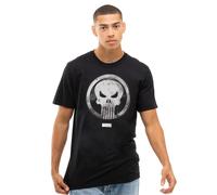 Marvel Men's The Punisher Badge Skull T-Shirt in Black | Size: XL Marvel Black XL