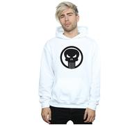 Marvel Men's The Punisher Skull Circle Hoodie in White | Size: Large Marvel White L