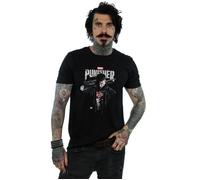 Marvel Men's The Punisher TV Series Frank Castle T-Shirt in Black | Size: 4XL Marvel Black 4XL