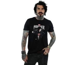 Marvel Men's The Punisher TV Series Frank Castle T-Shirt in Black | Size: 5XL Marvel Black 5XL