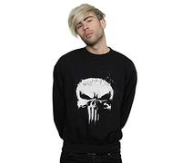 Marvel Men's The Punisher TV Skull Logo Sweatshirt Black Medium