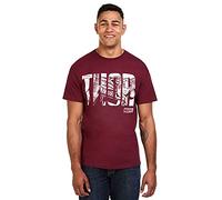 Marvel Men's Thor Text T-Shirt, Red (Garnet Gar), XX (Size:XX-Large)