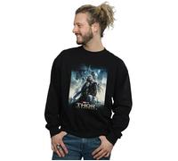 Marvel Men's Thor The Dark World Poster Sweatshirt in Black | Size: Medium Marvel Black M