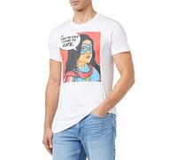 Marvel Men's Uxmissmts002 T-Shirt, White, XXL