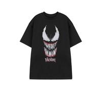 Marvel Men's Venom Face Short Sleeved T-Shirt | Black | Officially Licensed Merch | Size: 2XL Marvel Black 2XL