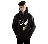 Marvel Men's Venom Split Face Hoodie Black XX-Large