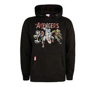 Marvel Men's Vintage Avengers Hooded Sweatshirt, Black, L
