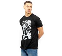 Marvel Men's Vision Mono T Shirt, Black, L UK