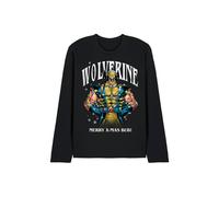 Marvel Men's Wolverine Merry Xmas Bub Long Sleeve T-Shirt, Black | Size: Medium Marvel Black M