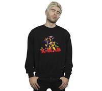 Marvel Men's X-Men Xmas Sweatshirt Black Medium