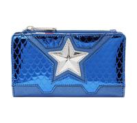 LOUNGEFLY Marvel Flap Purse Shine Captain America Coplay Official Blue One Size