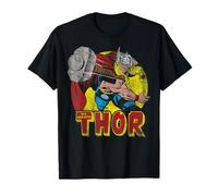 Marvel Mighty Thor Hammer Throw Vintage T-Shirt