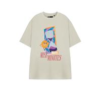 Marvel Miss Minutes Light Beige Graphic Tee | Women's Crew Neck Short Sleeve T-Shirt | Classic Casual Wear for Everyday | Television Series Character Apparel