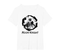 Marvel Moon Knight Paint Smudge Print T-Shirt, Women's Plus, White, 3X