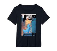 Marvel Moon Knight Water Tower Descent Comic Cover T-Shirt, Women's Plus, Black, 1X