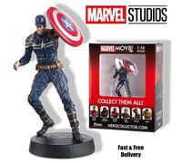 Marvel Movie Collection - Captain America - Toy Action Figure, Stand & Art Book