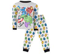 Marvel Official Avengers Pyjamas Set I Ages 8-9 I Long Sleeve Superman PJs | 100% Cotton Superman Dress Up Costume | Official Merchandise | Gift for Boys and Girls Grey Black