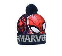 Marvel Official Kids Boys Spiderman Beanie Hat or Beanie Hat & Gloves 52cms 54cms (52 cms Age 2-6, Blue HQ4066)