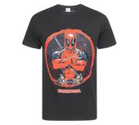 Marvel Official Mens Deadpool Arms Crossed T-Shirt