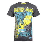 Marvel Official Mens Extreme Spider-Man Textured T-ShirtS Charcoal NS4577