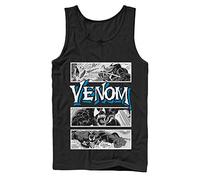 Marvel Men's Official Venom Panel Tank Top Shirt, Black, Medium