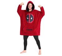 Marvel Oversized Hoodie Blanket for Men and Teenagers Avengers Black Panther Captain America Iron Man - Gifts for Men (Red/Black)