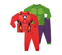 Marvel PJs for Boys | Avengers Pyjamas for Kids | Hulk and Iron Man Pyjama Multipack Multicoloured Age 3 to 4 Years