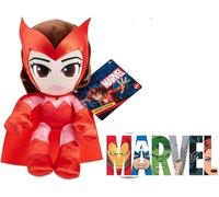 Marvel Plush Character Figure, 8-Inch Super Hero Soft Doll, Collectible Gift for Kids & Fans Ages 3 Years Old & Up - with Collectible Sticker (Scarlet Witch Wanda Maximoff)