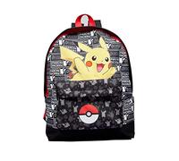 Marvel Pokemon Pikachu Pokeball School Backpack for Children, Black, Black, Black, One Size, Casual