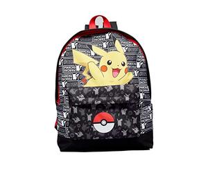 Marvel Pokemon Pikachu Pokeball School Backpack for Children, Black, Black, Black, One Size, Casual