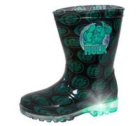 Marvel Press Boys Incredible Hulk Light Up Wellington Boots Black 6 UK Child