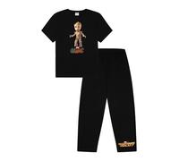 Marvel Press Mens Guardians Of The Galaxy Groot Long Pyjama Set Nightwear Loungewear (X-Large) Black