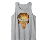 Marvel Punisher Rusted Skull Logo Tank Top, Men, Heather Grey, X-Large