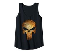 Marvel Punisher Rusted Skull Logo Tank Top, Women, Black, XX-Large