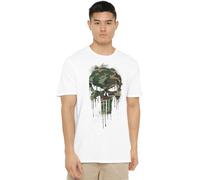 Marvel Punisher Skull Camo Unisex T Shirt, White, XXXX-Large