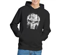 Marvel Punisher Skull Unisex Hoodie, Black, XX-Large