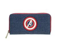 Marvel Purse Avengers A Logo new Official Womens Blue Zip Around
