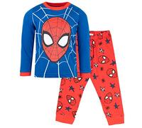 Marvel Pyjama Set for Boys age 3-10 | Long Sleeve Spiderman PJs | 100% Cotton Superhero Dress Up Costume | Official Merchandise | Gift for Boys Blue Red