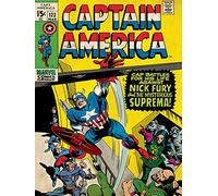 Marvel Pyramid International Captain America - Suprema Comics Canvas Print, Multi-Colour, 60 x 80 x 1.3 cm