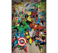 Marvel Comics Maxi Poster Pyramid International Comics (Here Come The Heroes) 61 x 91 cm One Size